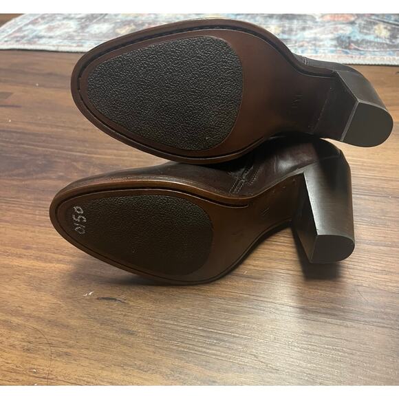 Frye Womens 7.5 Leather Dark Brown Ankle Boot Bootie Western 3475388-DBN - Picture 10 of 11